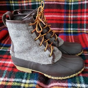LL.Bean Felt Wool Boots Super Rare size 9 Womens